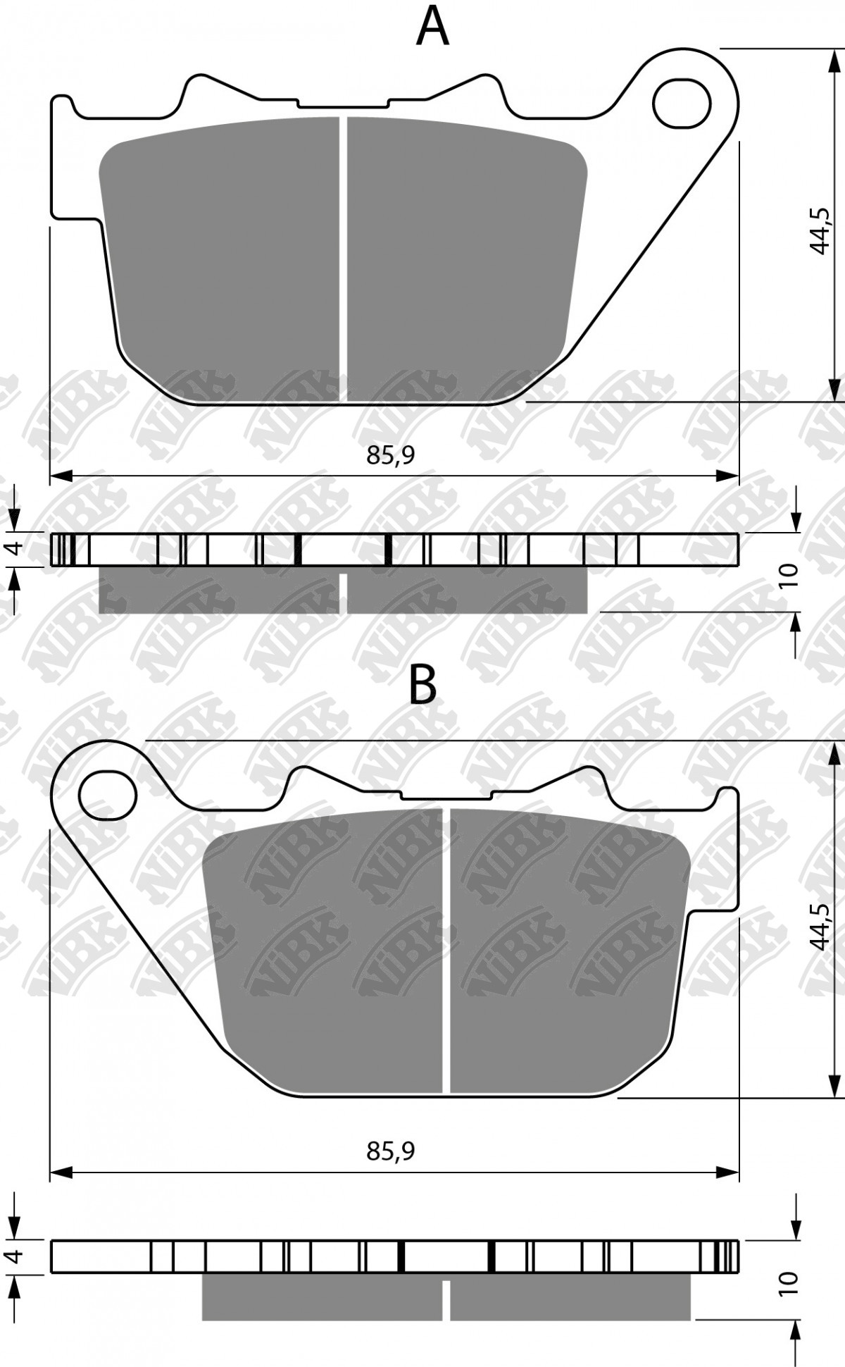 NiBK Brakes Application Cross Reference and Image for NiBK